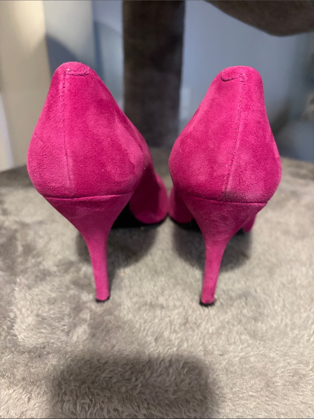 Nine West Magenta Suede Pointed-Toe Pumps - Picture 3 of 6
